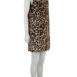 Leopar desenli, uzun yelek