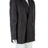 Simli ve payetli, yünlü blazer