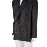 Simli ve payetli, yünlü blazer