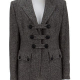 balıksırtı, yünlü - pamuklu blazer