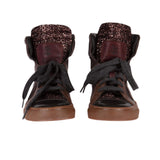 Payetli, deri - süet sneaker bot