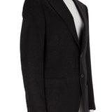 Brokar desenli, yünlü-ipekli blazer