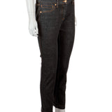 Metal logolu jean pantolon
