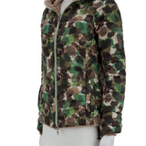 Kamuflaj desenli puffer mont