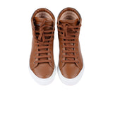 Logolu, monili, deri sneaker bot