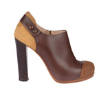 Deri - süet, logolu bootie