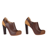 Deri - süet, logolu bootie