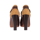 Deri - süet, logolu bootie