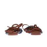 Çağraz bantlı jean sandalet