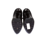 Platformlu deri bootie