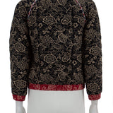 Etoile, çiçek desenli bomber mont