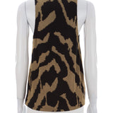 Zebra desenli, astarlı bluz