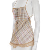 Sportmax, kareli keten - pamuk bluz