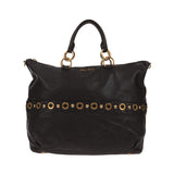 Shopper, zımbalı, deri çanta