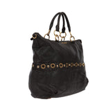 Shopper, zımbalı, deri çanta