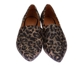 Leopar desenli sivri burunlu loafer