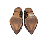 Leopar desenli sivri burunlu loafer