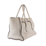Twin Pocket, logolu deri çanta