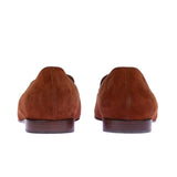 Yuvarlak burunlu, süet loafer