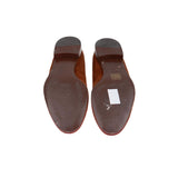 Yuvarlak burunlu, süet loafer