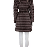 S, taşlı kapüşonlu , puffer mont