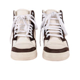 Logo yazılı, deri-süet sneaker bot