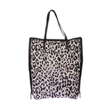Leopar desenli kanvas çanta
