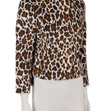 Leopar desenli, keten ceket