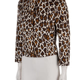 Leopar desenli, keten ceket