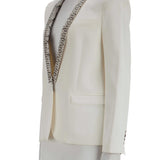 Yılan desenli yakalı blazer