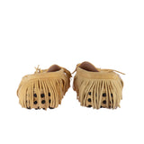 Püsküllü süet loafer