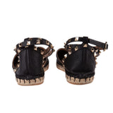 Rockstud zımbalı deri espadril