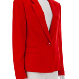Tek düğmeli viskos blazer
